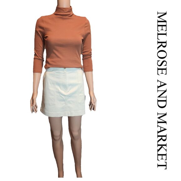 Melrose and Market Khaki Skirt NWT Cream Size 10 - Picture 1 of 9